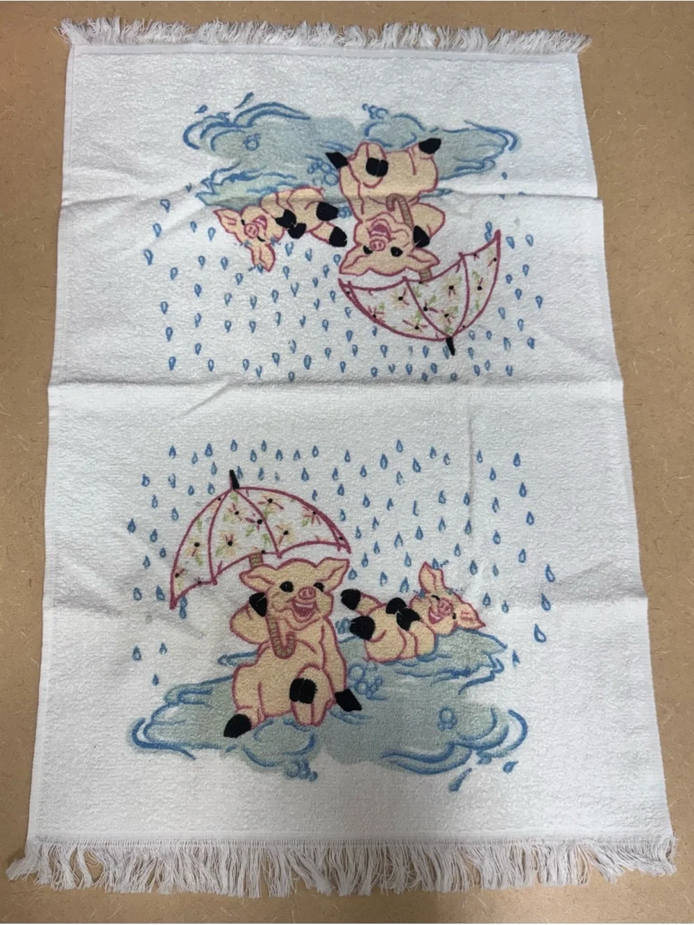 Vintage Pig Tea Towel 100% Cotton Leshner Mills